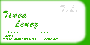 timea lencz business card